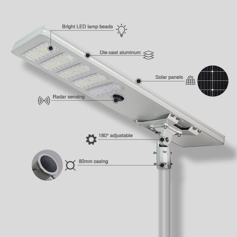 features and advantages with solar outdoor street lamp