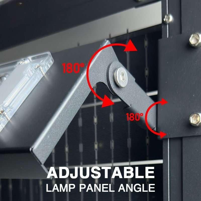 180 degrees lighting angle with solar powered street lights