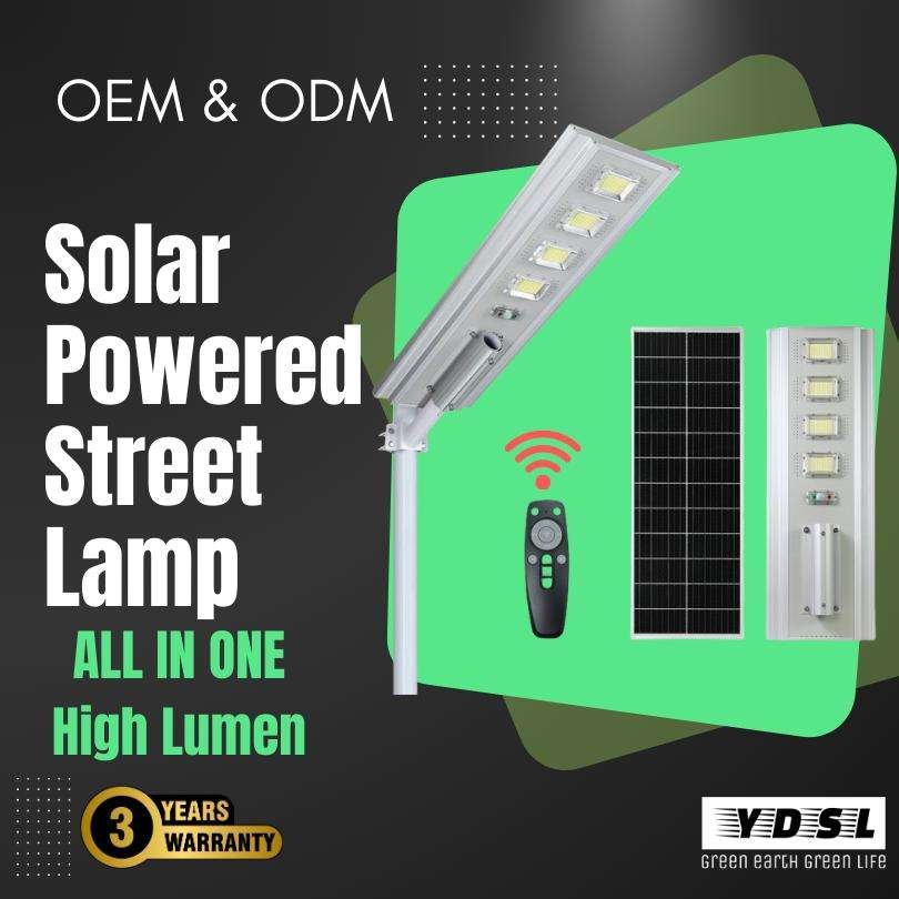 solar powered street lamp with remote