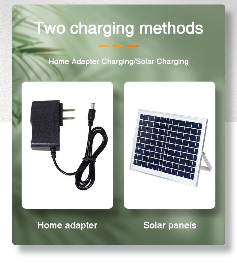 ac charger or solar panel two options for solar fan charging