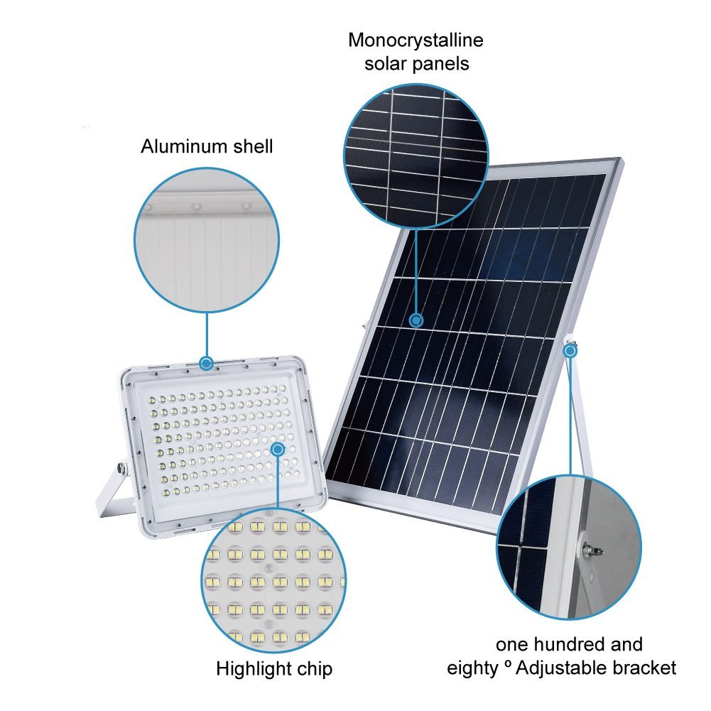 key features with solar led flood lights