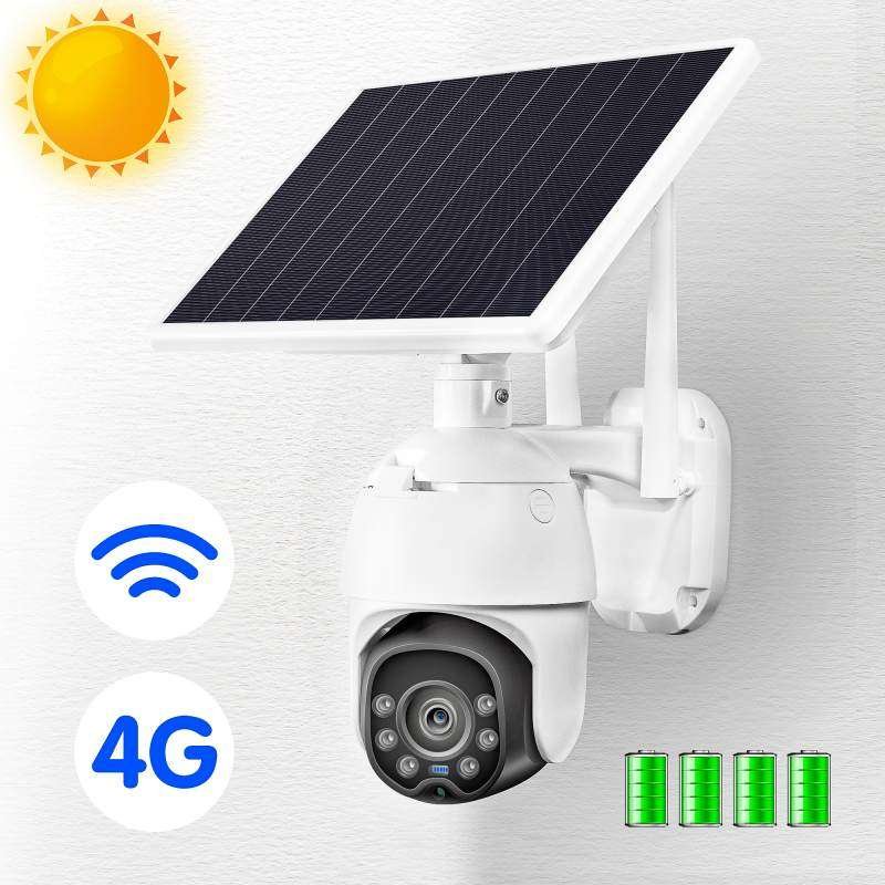 4g wireless solar camera with pv charging