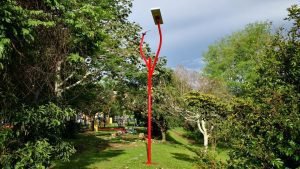 solar street light installation project.