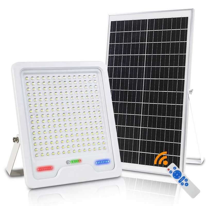 solar panel flood lights with warning light and charging indictaor