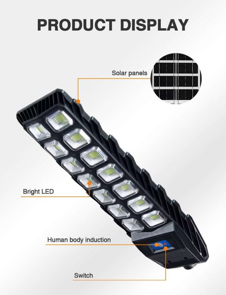 display of features with solar light remote