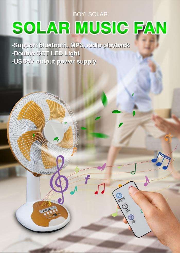 remote control mp3 music fan for indoor use