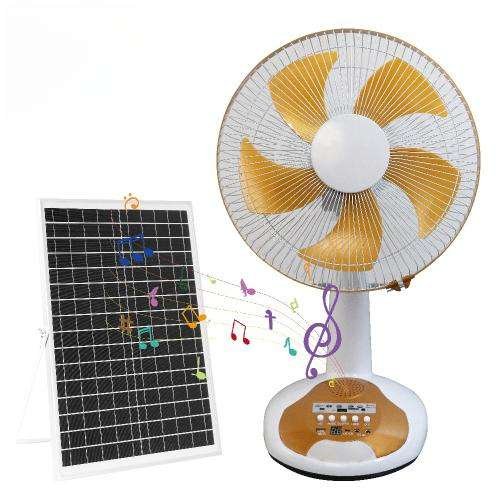 outdoor solar fan with bluetooth and radio for outdoor camping