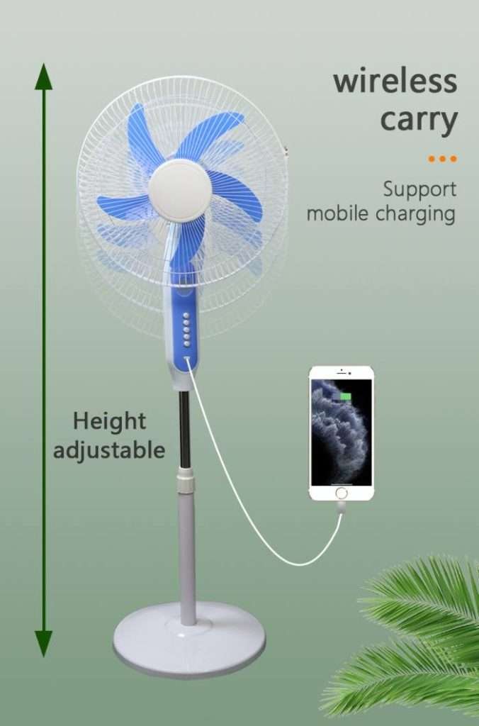 adjustable solar fan height