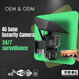 4g solar security camera with WiFi and LTE option