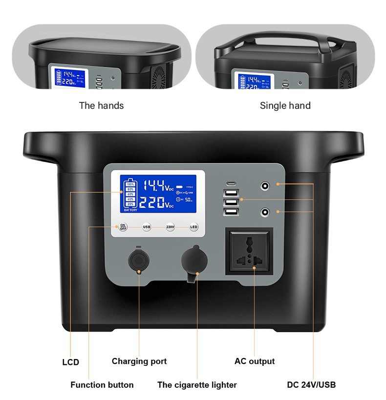 600w power station with LCD screen and other details or functions.