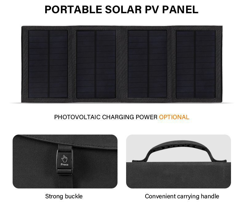 foldable solar panel for portable battery charger outlet 200w