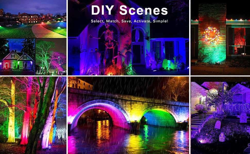color changing solar outdoor lights with DIY design