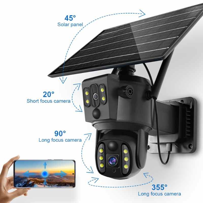 cellphone control solar camera LTE