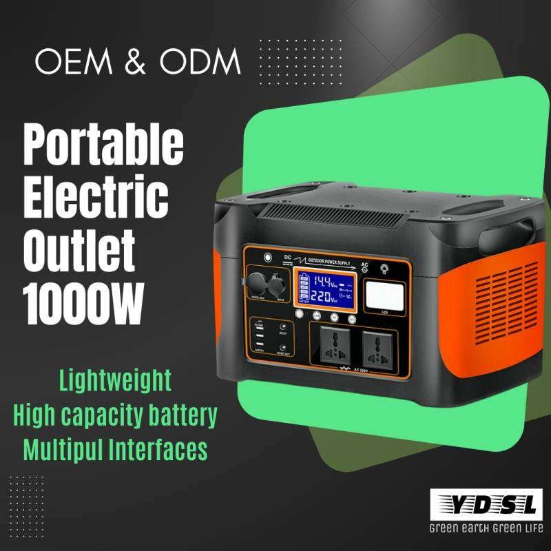 1000w portable electric outlet for outdoor traveling