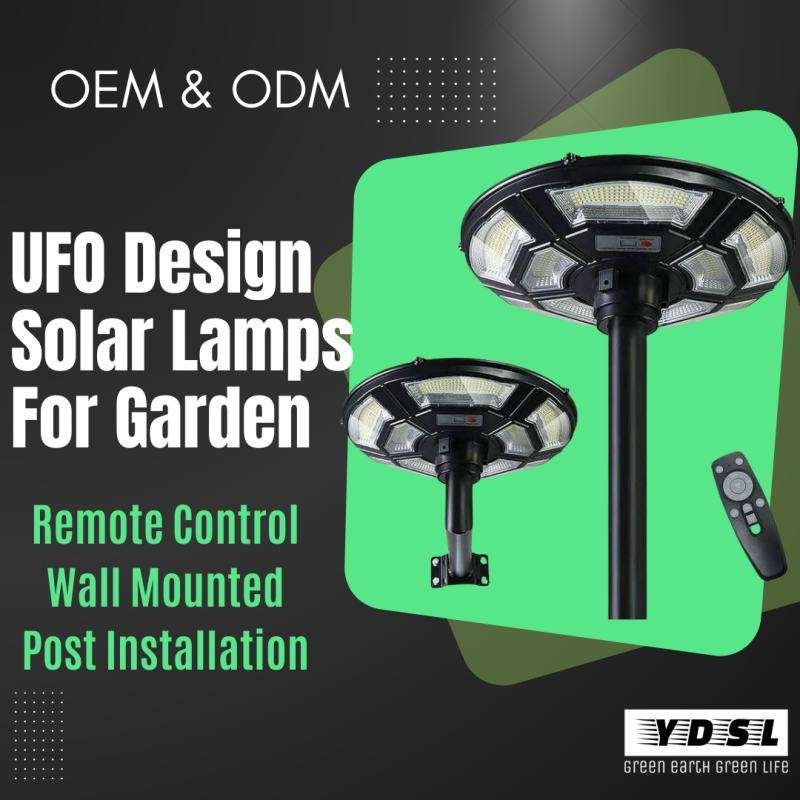 UFO solar light lamp post