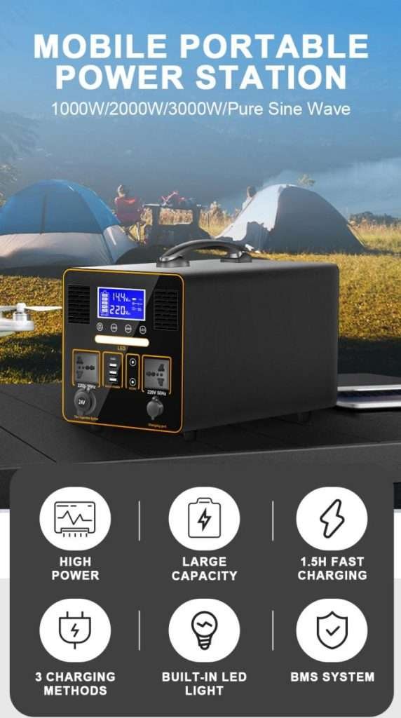 features of portable power bank 2000w