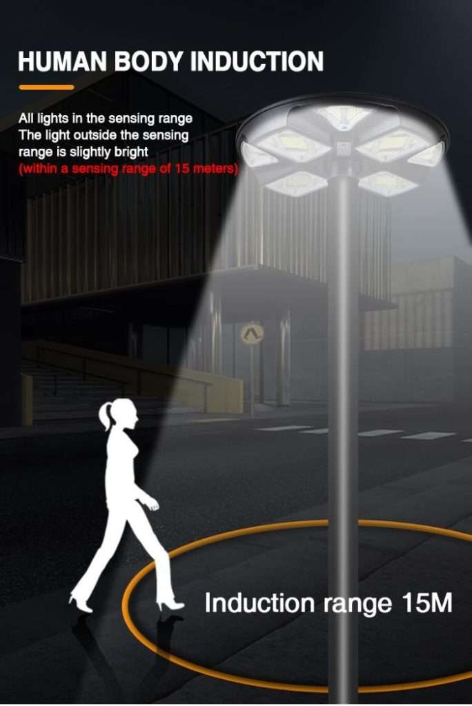 15 meters distance with solar yard lights decorative