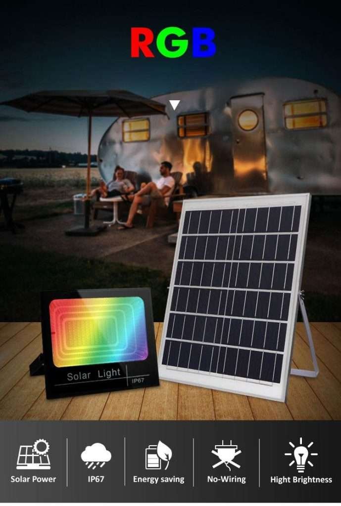 key features with RGB outdoor flood lights