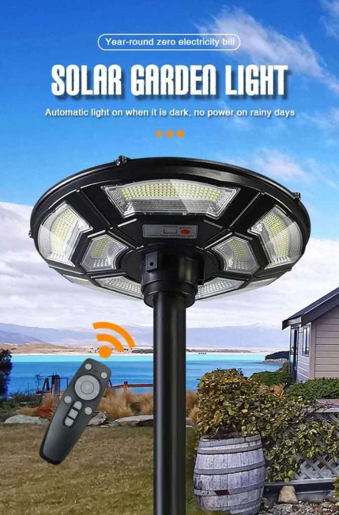 solar light lamp post and remote control features