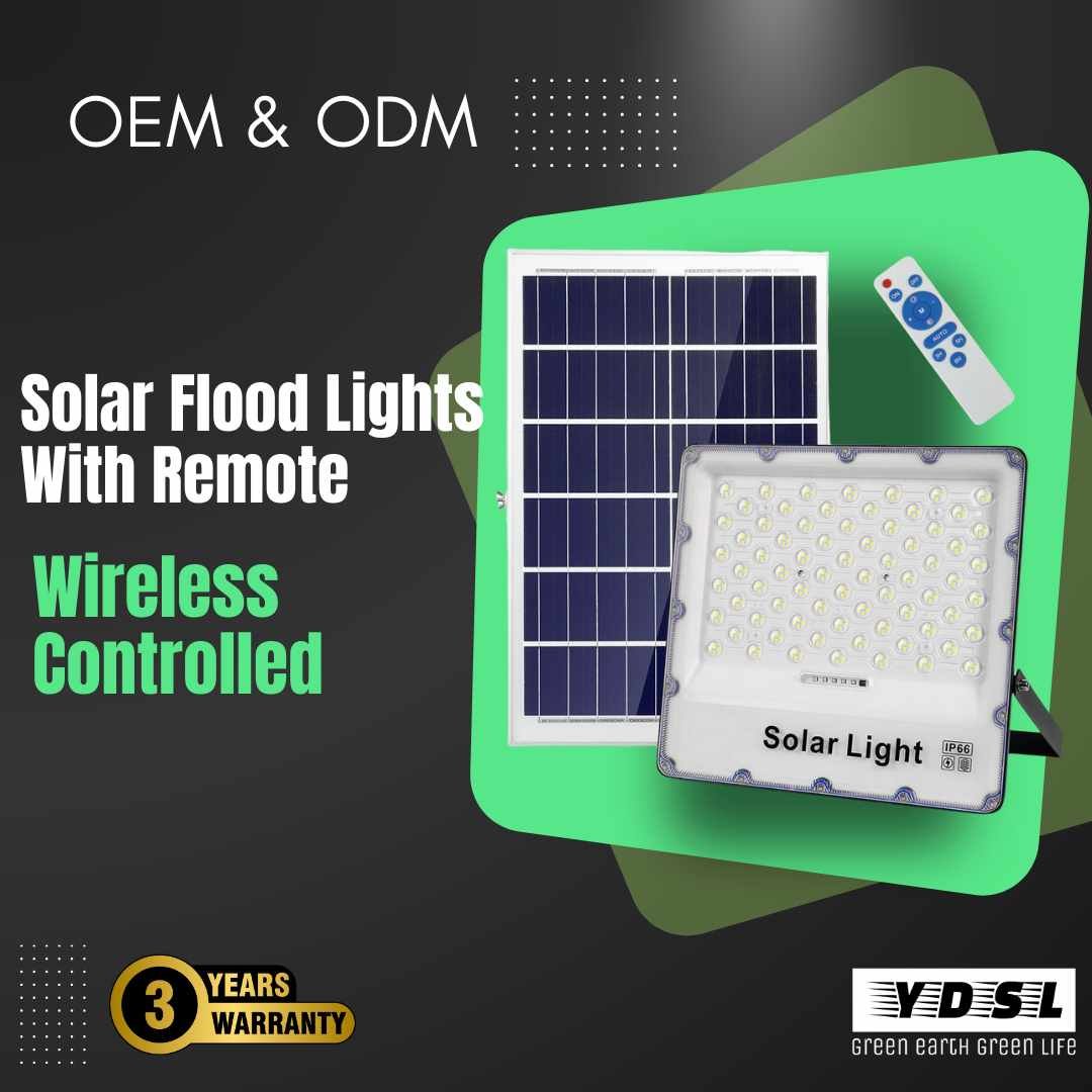 3 years warranty solar flood light with remote