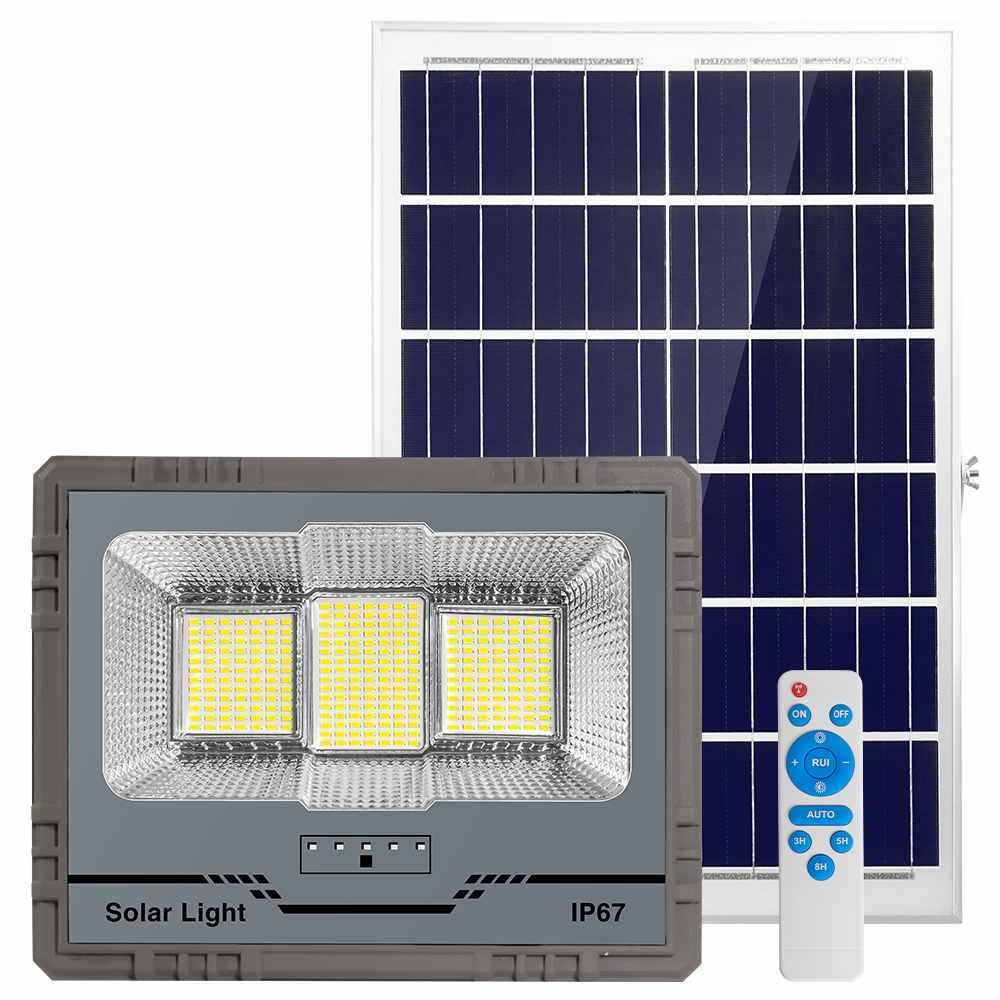 solar light with remote control and solar panel