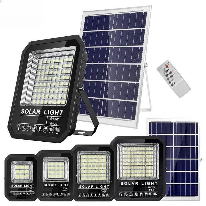 remote free with solar high powered flood light