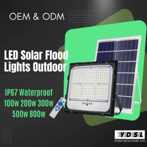 solar flood lights outdoor with remote