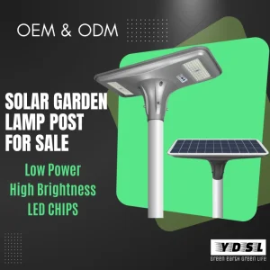 YDSL brand solar garden lamp post
