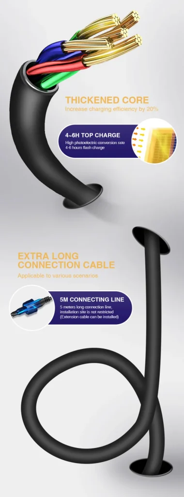 MC4 connection cables with strong core