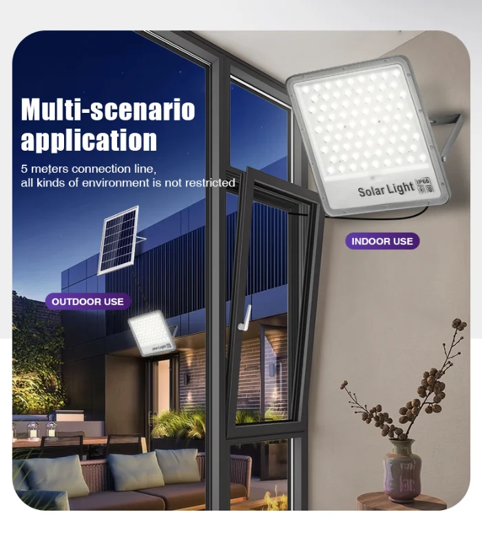 multipul applications with solar flood lamps exterior
