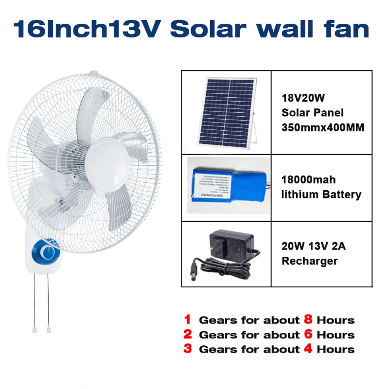 solar energy fan with lithium battery
