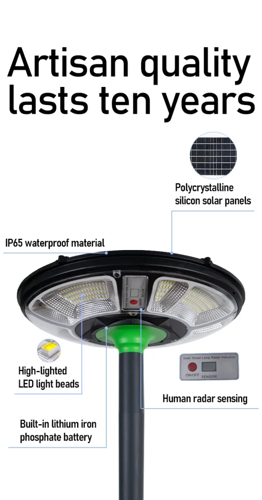 all details of solar ufo light