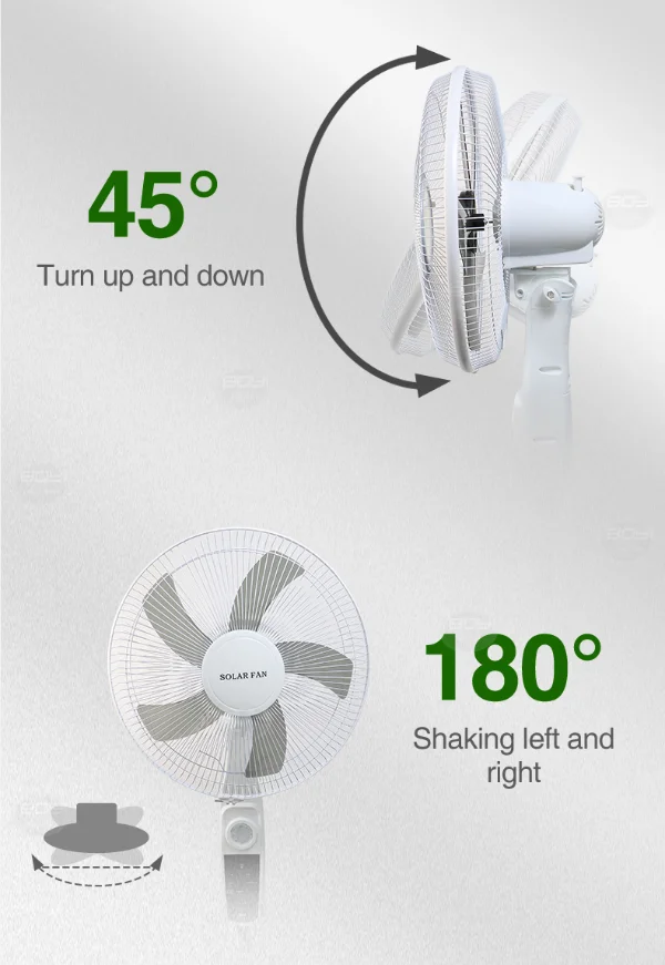 45° and 180° adjustable fan head