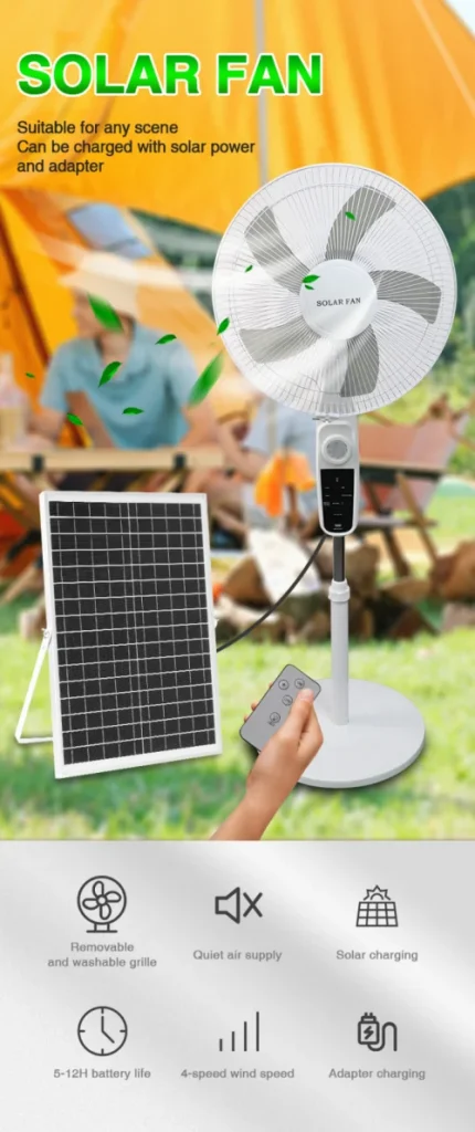 solar panel with solar powered fan 16inch