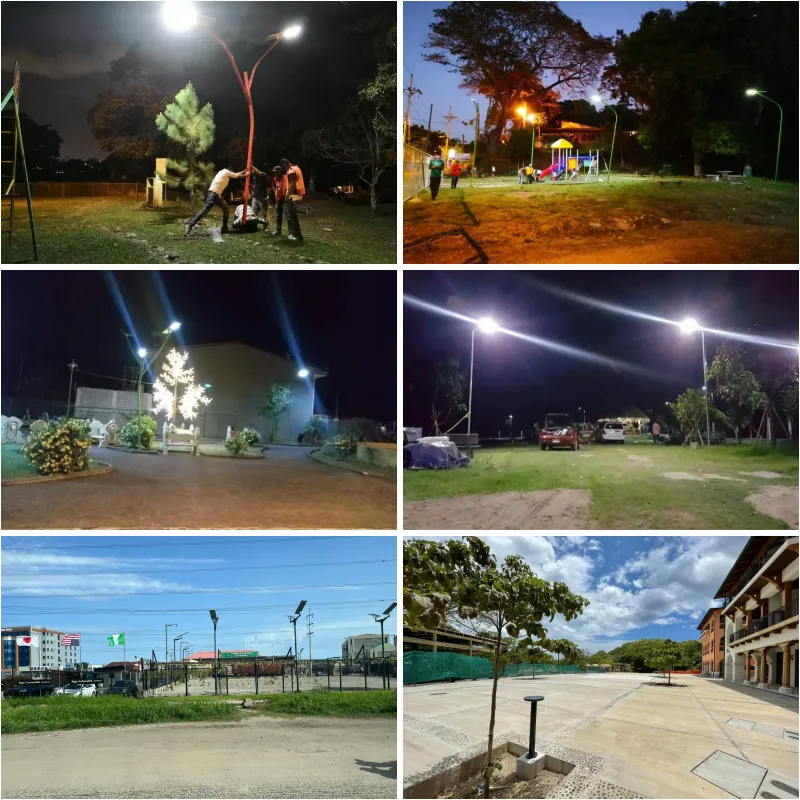 solar power outdoor lights applications from YDSL clients