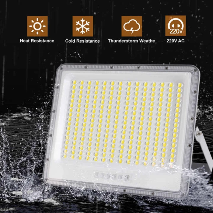 different features with solar spot lights