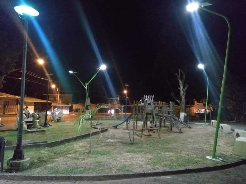 all in one solar street light project for park